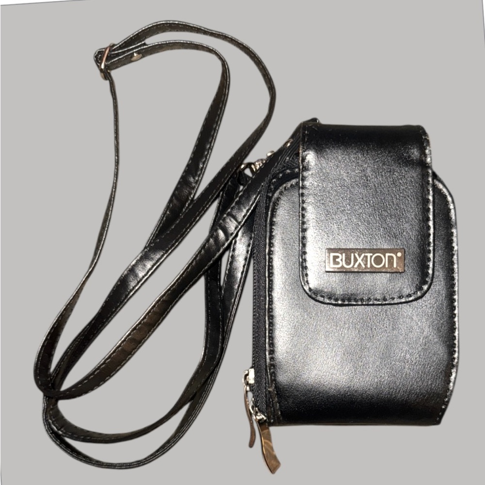 Buxton Black Leather Phone Case‎